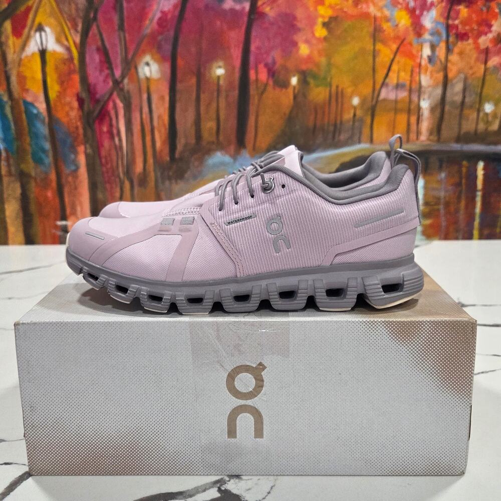 On Running Cloud 6 Waterproof Mauve Zinc Size 7.5 Women's Trail Casual Shoes - Picture 2 of 9